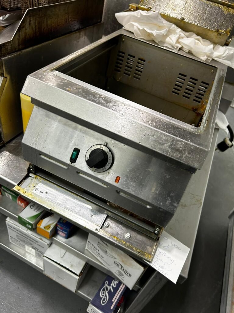 Commercial deep fryer after deep cleaning by DR Appliance